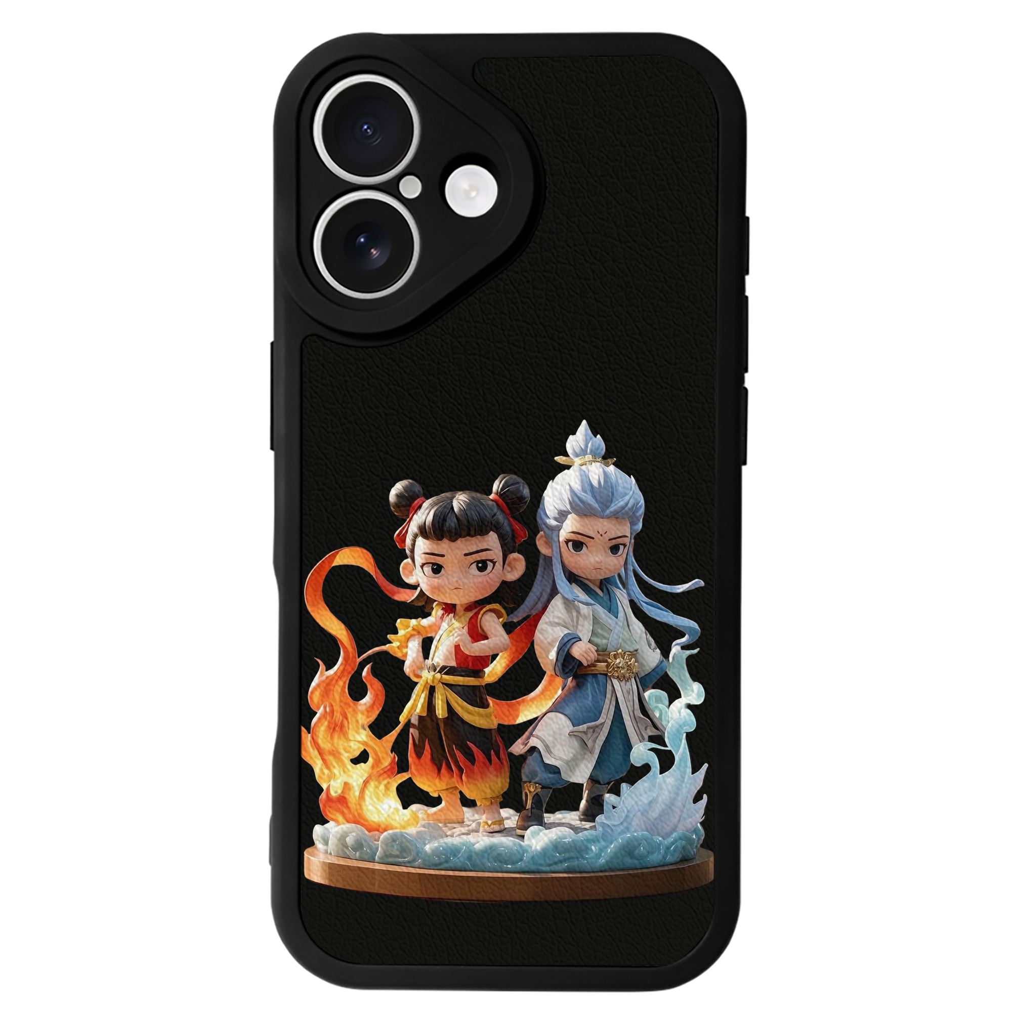 （画像用） Ne Zha 2 ナタ 魔童の大暴れ 【iPhone 16シリーズ対応】シリコンスマホケース（レザー調） 材質：シリコン